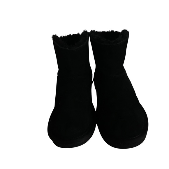 uGG Koolaburra Black Ankle Boots with Shearling Size 8 - Picture 6 of 9